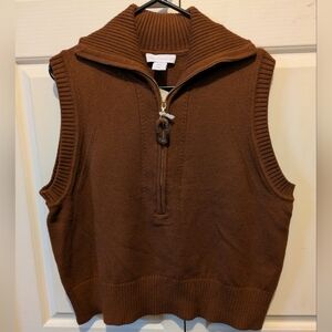 House Of Harlow 1960 Sleeveless Collared Knit Sweater Vest Size 1X New!